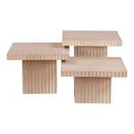 Spencer Solid Wood And Oak Veneer 3pc. Coffee Table in Natural