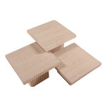 Spencer Solid Wood And Oak Veneer 3pc. Coffee Table in Natural