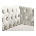 Michelle Velvet Upholstered Chair in Cream