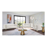 Michelle Velvet Upholstered Chair in Cream