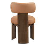 Atelier Vegan Leather Upholstered Dining Chair in Cognac