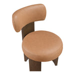 Atelier Vegan Leather Upholstered Dining Chair in Cognac
