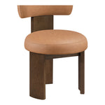 Atelier Vegan Leather Upholstered Dining Chair in Cognac