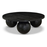 Spherical Acacia Wood Coffee Table in Black