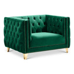 Michelle Velvet Upholstered Chair in Green