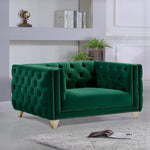 Michelle Velvet Upholstered Chair in Green