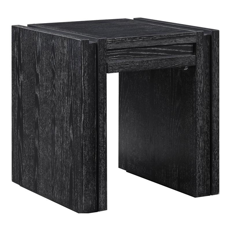 Stanton Oak Veneer And Solid Wood End Table in Black