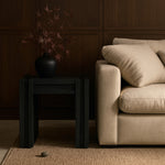 Stanton Oak Veneer And Solid Wood End Table in Black