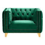 Michelle Velvet Upholstered Chair in Green