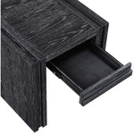 Stanton Oak Veneer And Solid Wood End Table in Black