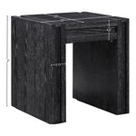 Stanton Oak Veneer And Solid Wood End Table in Black