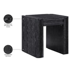 Stanton Oak Veneer And Solid Wood End Table in Black