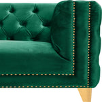 Michelle Velvet Upholstered Chair in Green