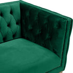 Michelle Velvet Upholstered Chair in Green