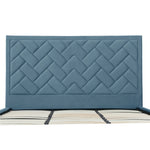 Crosby Velvet Upholstered King Bed in Blue