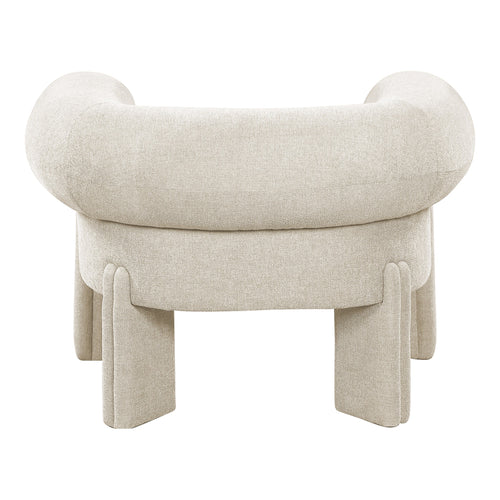 Stefano Fabric Upholstered Accent Chair in Beige