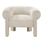 Stefano Fabric Upholstered Accent Chair in Beige