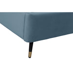 Crosby Velvet Upholstered King Bed in Blue