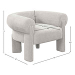 Stefano Fabric Upholstered Accent Chair in Beige