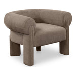 Stefano Fabric Upholstered Accent Chair in Brown