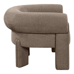 Stefano Fabric Upholstered Accent Chair in Brown