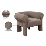 Stefano Fabric Upholstered Accent Chair in Brown
