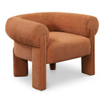 Stefano Fabric Upholstered Accent Chair in Cognac