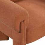 Stefano Fabric Upholstered Accent Chair in Cognac