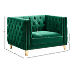 Michelle Velvet Upholstered Chair in Green