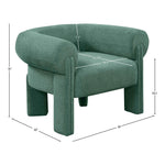 Stefano Fabric Upholstered Accent Chair in Green