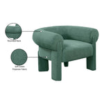 Stefano Fabric Upholstered Accent Chair in Green