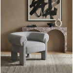 Stefano Fabric Upholstered Accent Chair in Grey