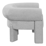 Stefano Fabric Upholstered Accent Chair in Grey