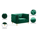 Michelle Velvet Upholstered Chair in Green