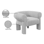 Stefano Fabric Upholstered Accent Chair in Grey