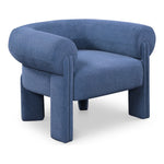 Stefano Fabric Upholstered Accent Chair in Navy