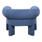 Stefano Fabric Upholstered Accent Chair in Navy