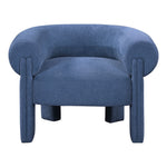 Stefano Fabric Upholstered Accent Chair in Navy