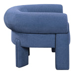 Stefano Fabric Upholstered Accent Chair in Navy