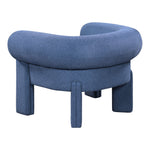 Stefano Fabric Upholstered Accent Chair in Navy