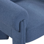 Stefano Fabric Upholstered Accent Chair in Navy
