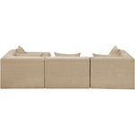 Stellar 114" Chenille Fabric Upholstered 4Pc. Modular Sectional in Beige