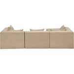 Stellar 114" Chenille Fabric Upholstered 4Pc. Modular Sectional in Beige