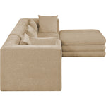 Stellar 114" Chenille Fabric Upholstered 4Pc. Modular Sectional in Beige