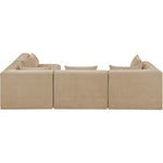 Stellar 114" Chenille Fabric Upholstered 4Pc. Modular Sectional in Beige