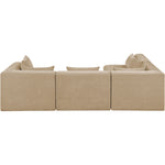 Stellar 114" Chenille Fabric Upholstered 4Pc. Modular Sectional in Beige