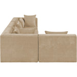 Stellar 114" Chenille Fabric Upholstered 4Pc. Modular Sectional in Beige
