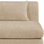 Stellar 114" Chenille Fabric Upholstered 4Pc. Modular Sectional in Beige