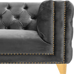Michelle Velvet Upholstered Chair in Grey