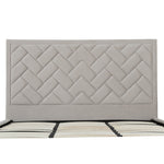 Crosby Velvet Upholstered King Bed in Greige